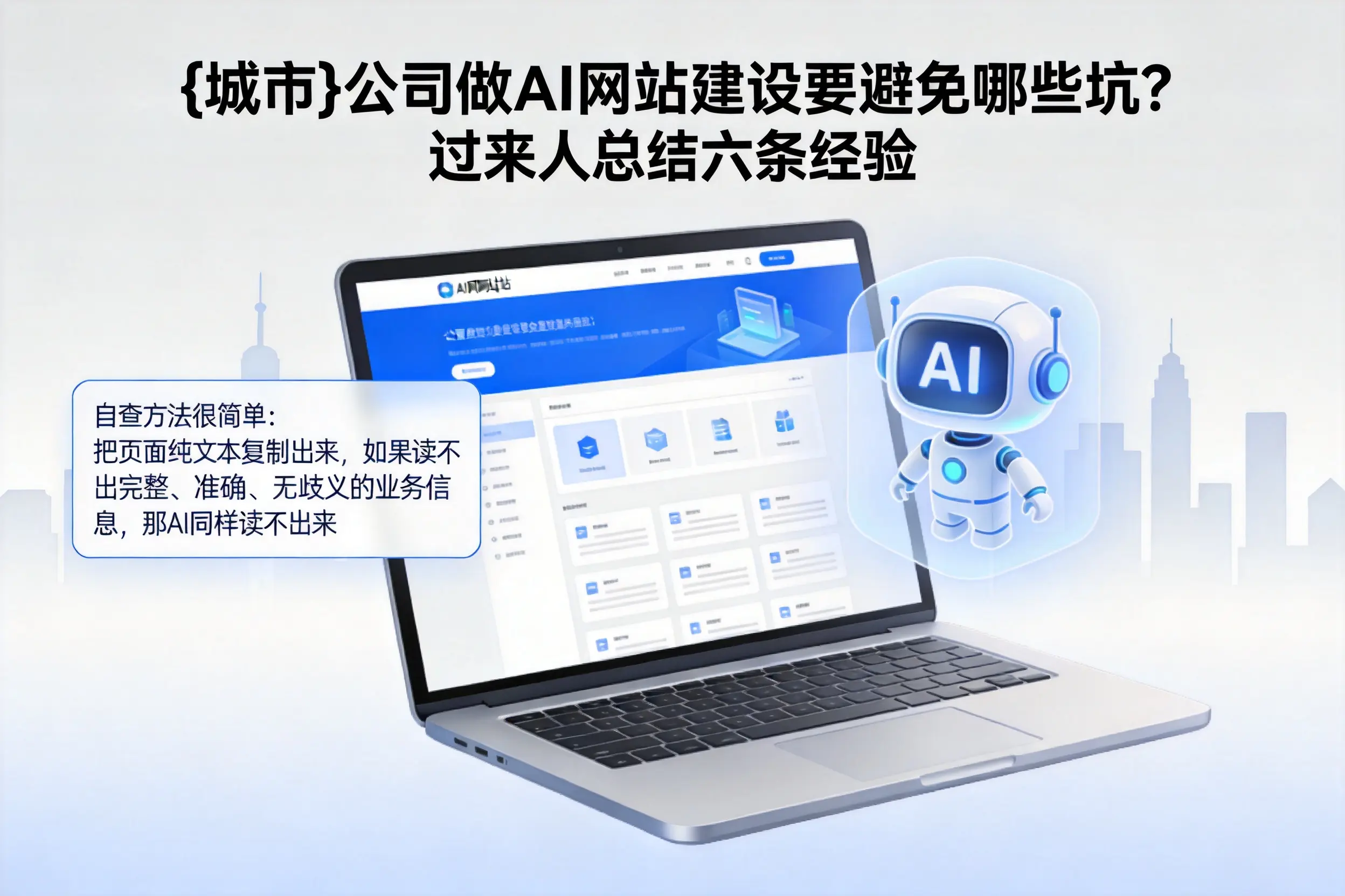 湖州公司做AI网站建设要避免哪些坑?过来人总结六条经验