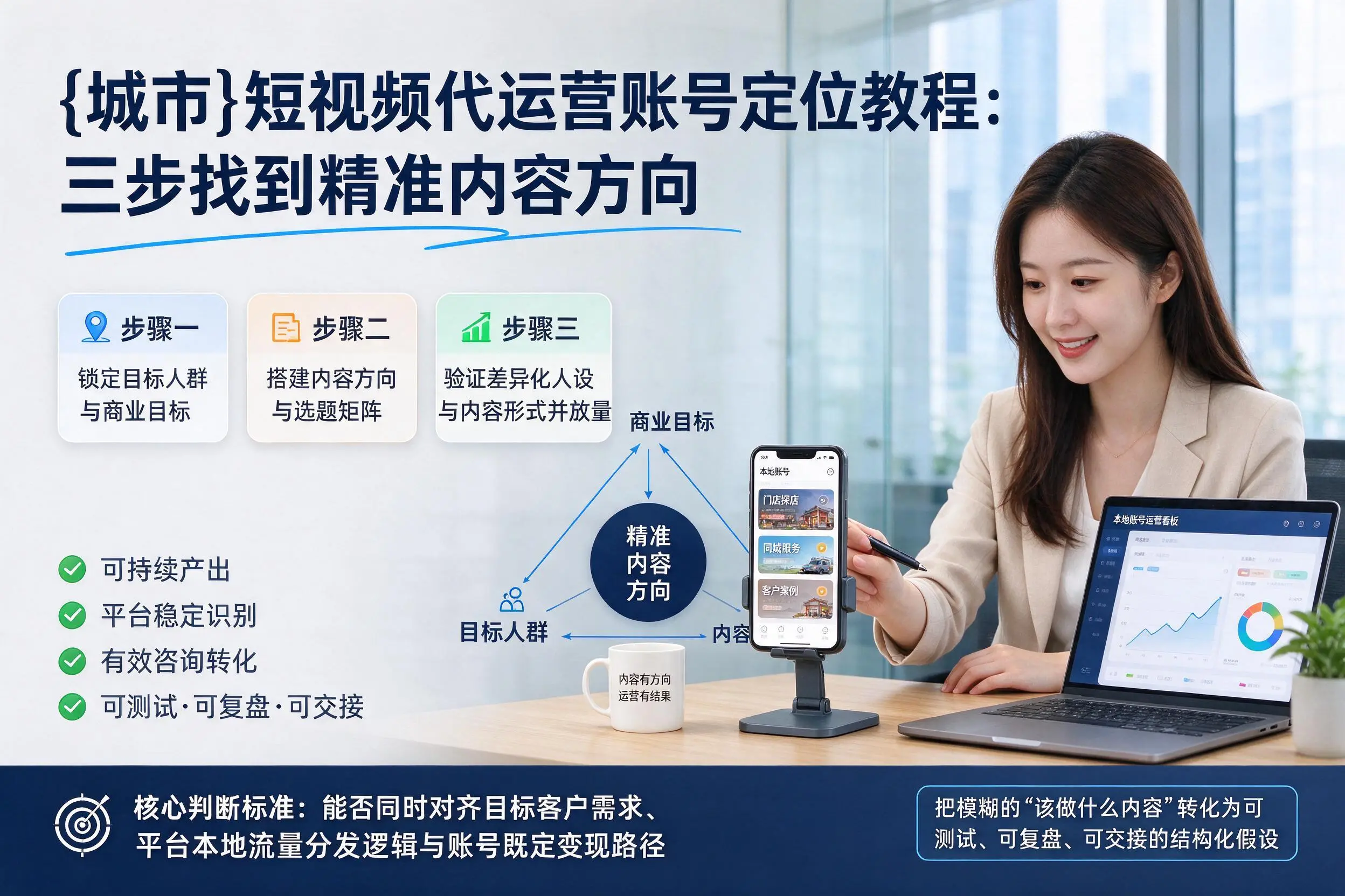 湖州短视频代运营账号定位教程:三步找到精准内容方向