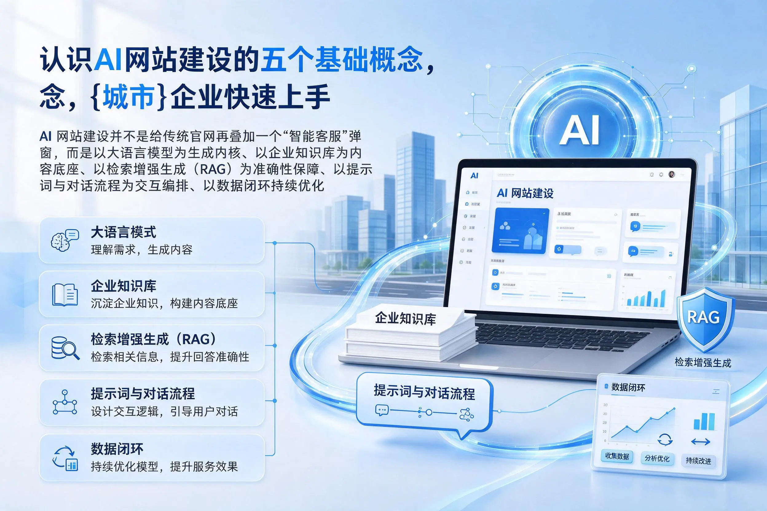 认识AI网站建设的五个基础概念，湖州企业快速上手