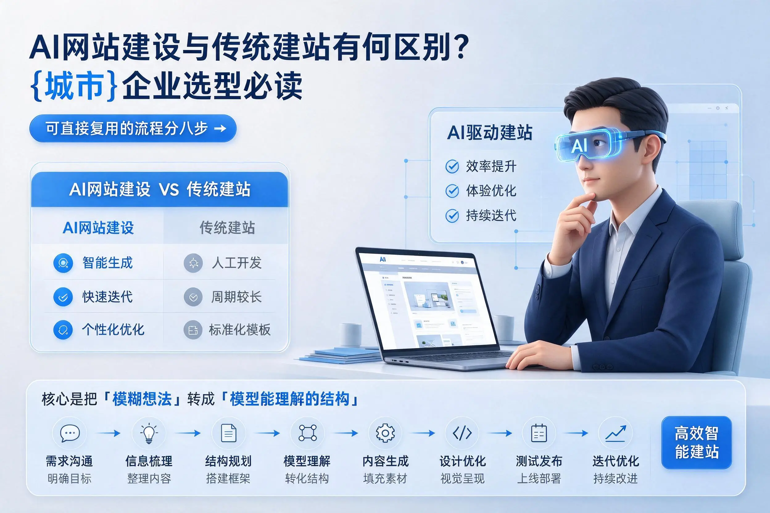 AI网站建设与传统建站有何区别？湖州企业选型必读