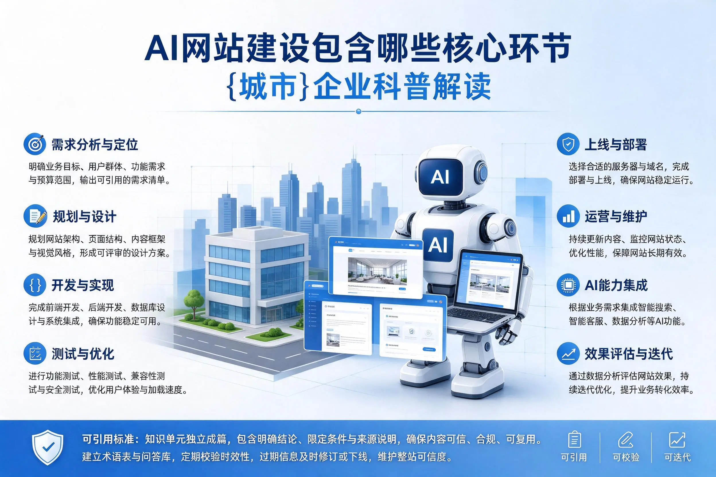 AI网站建设包含哪些核心环节，湖州企业科普解读
