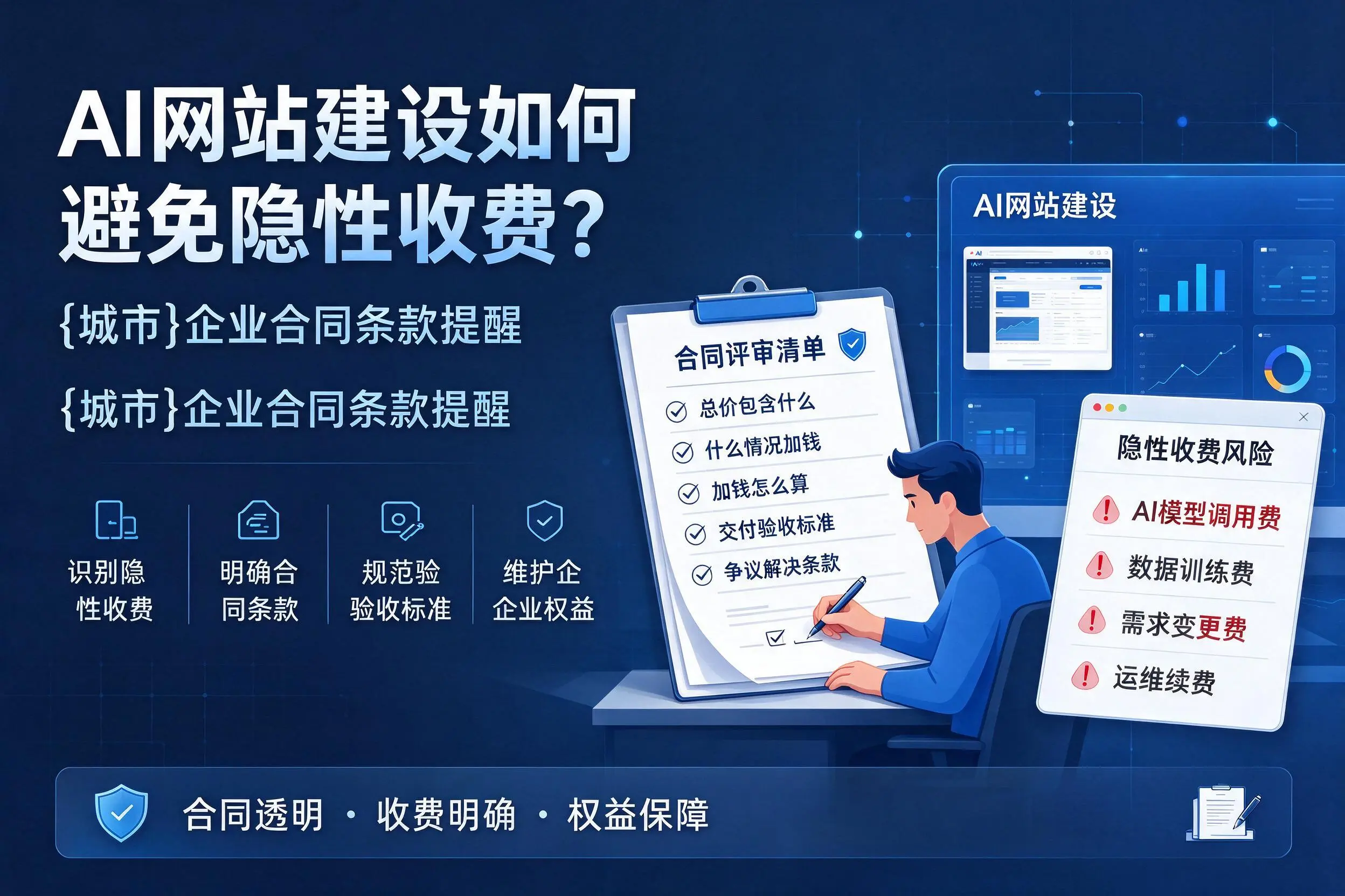 AI网站建设如何避免隐性收费?湖州企业合同条款提醒