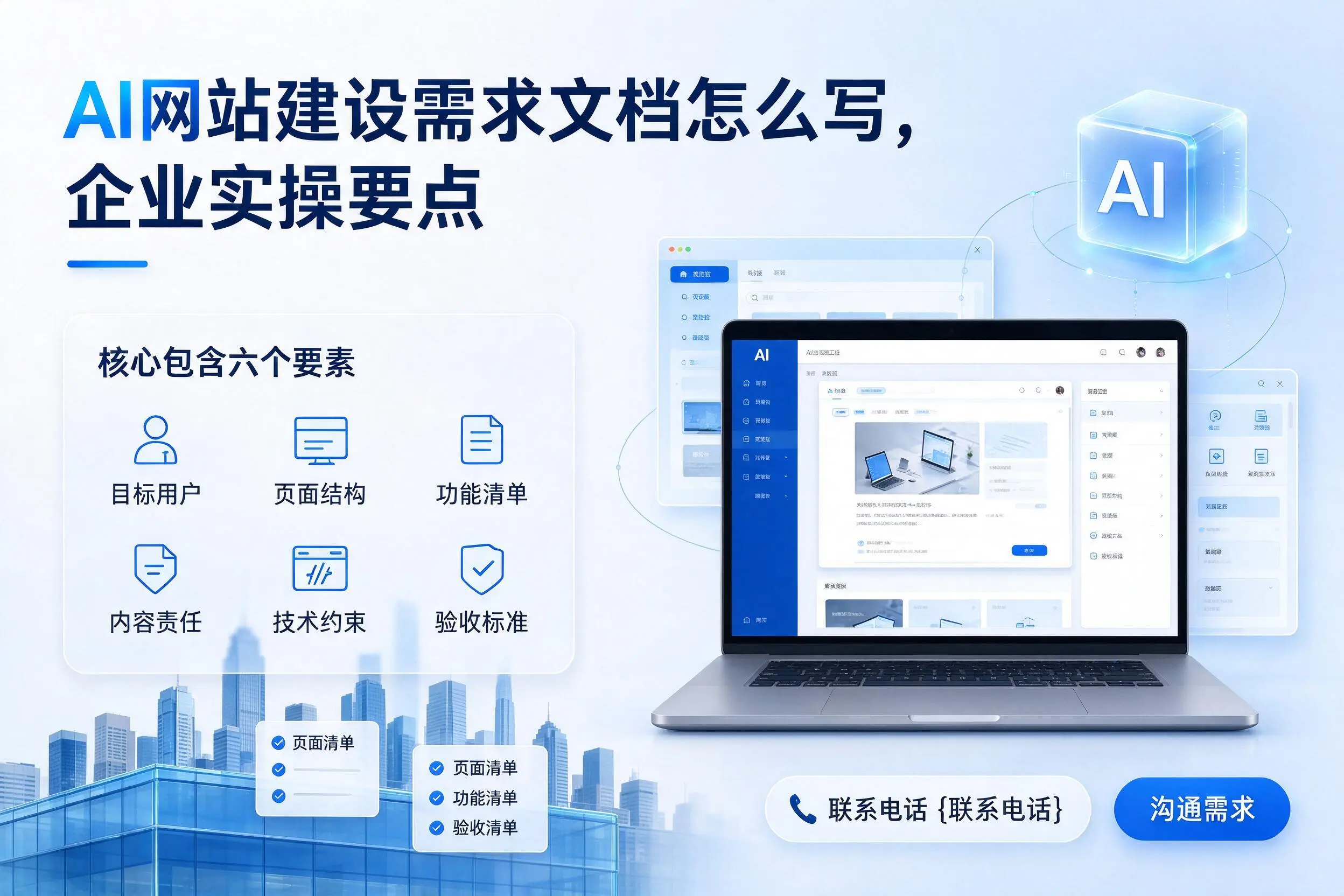 AI网站建设需求文档怎么写,湖州企业实操要点
