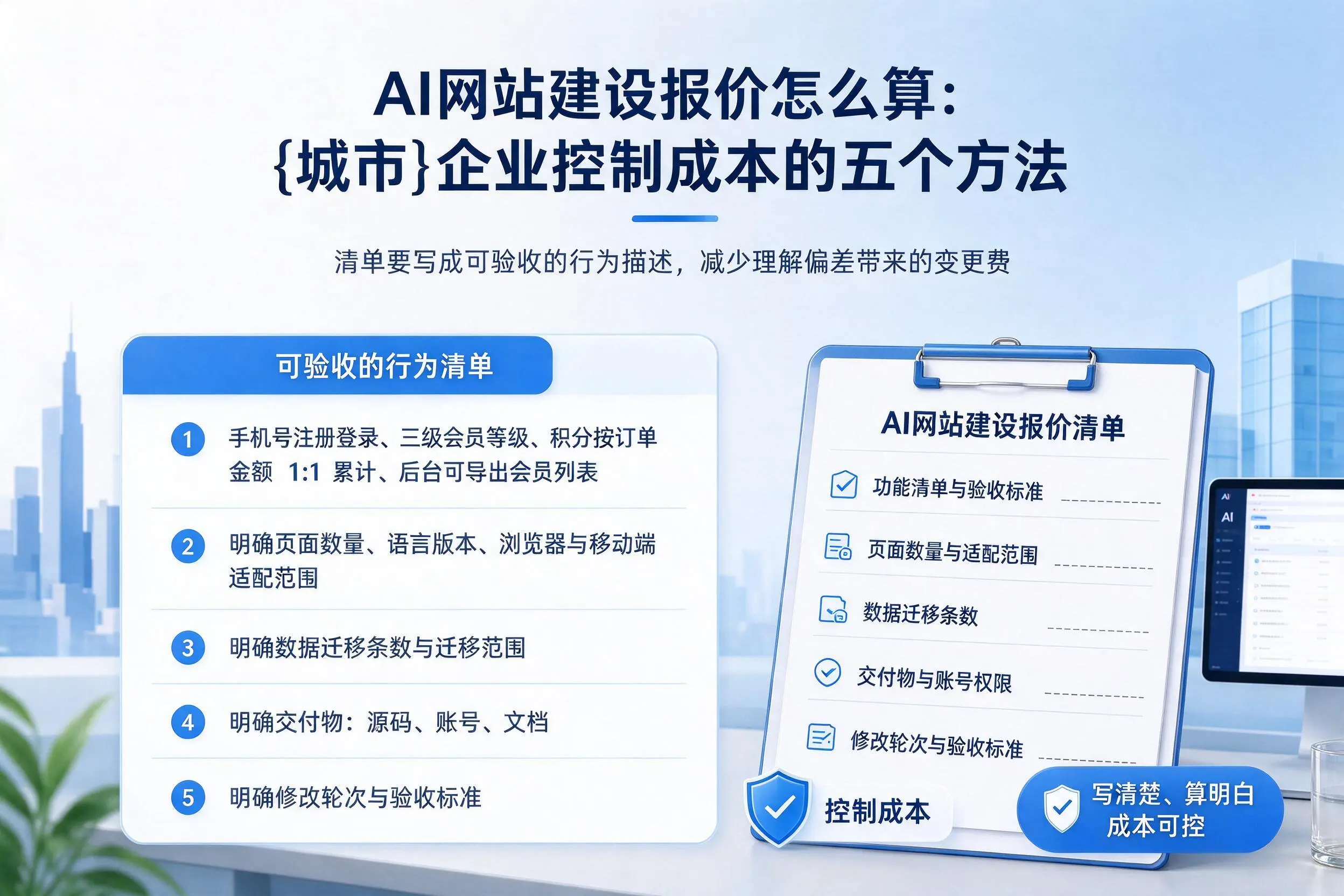 AI网站建设报价怎么算：湖州企业控制成本的五个方法